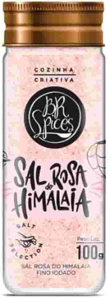 BrSpices - Sal Rosa Do Himalaia Fino BR Spices Vidro 100G