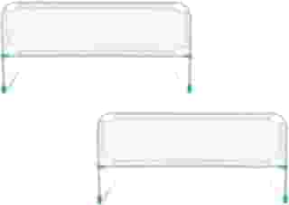 Grade de Proteção para Cama, Kit 2 Unidades Tela Respirável, Design Moderno, Branco