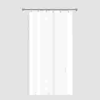 Cortina para Box de Banheiro em PVC 138x198cm Branca Impermeável Antimofo com Ganchos