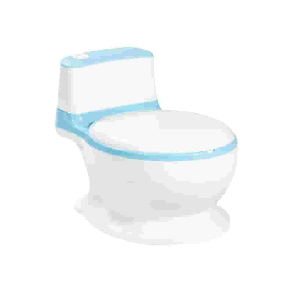 Privadinha Troninho Infantil Ohana Baby – Penico Simulador de Vaso Sanitário com Assento de Espuma Macio e Confortável, Base Antiderrapante, Compartimento para Lenços, Para Desfralde de 1 a 6 Anos (Azul)