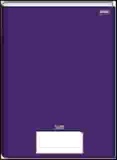 Jandaia - Caderno Brochura Universitário Capa Dura 96 Fls Stiff Roxo - Pacote com 05 unidades