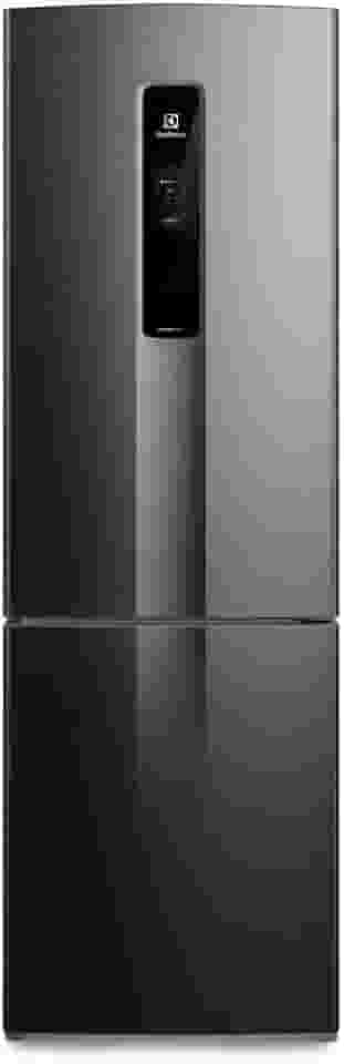 Electrolux Geladeira Electrolux Frost Free Inverter 400L Efficient AutoSense e Rapid Freeze Inverse Black Inox Look (IB6B) Bivolt