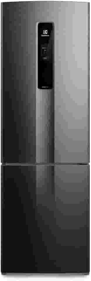 Electrolux Geladeira Electrolux Frost Free Inverter 400L Efficient AutoSense e Rapid Freeze Inverse Black Inox Look (IB6B) Bivolt