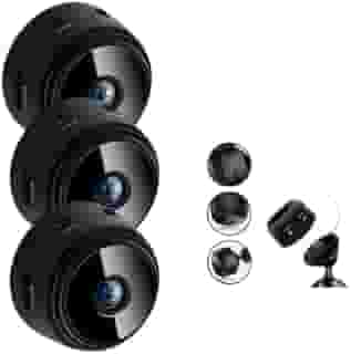 Kit 3 Mini Câmeras Espiãs de segurança doméstica com sensor e visão noturna 1080P HD WIFI - Vigilância Compacta e Eficiente