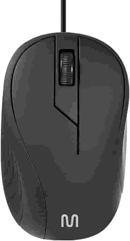 Mouse com Fio Wave Textura Emborrachada Cabo de 130cm Multi - MO222