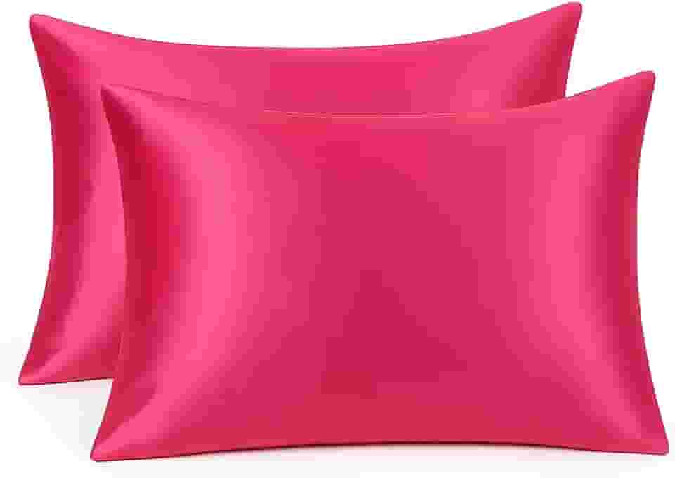 Kit 2 Fronhas de Cetim Rosa, Proteção Antifrizz para Cabelo