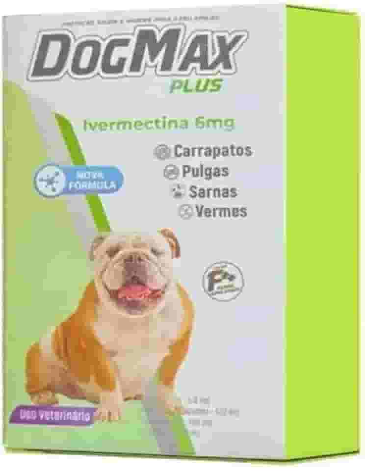 DogMax Plus - Ação 4 em 1 - Remédio para pulgas, carrapatos, vermes e sarna 4 Comprimidos 30kg