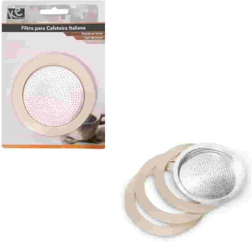 Filtro Cafeteira Italiana 3 Xícaras Com Borracha Reposição