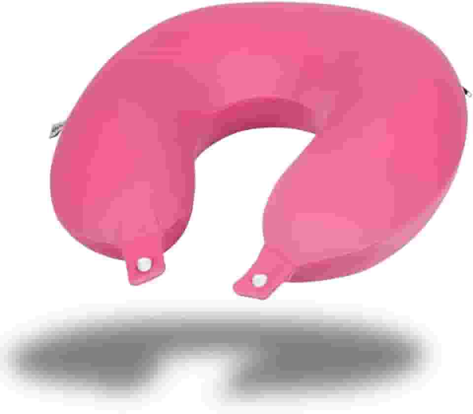 Travesseiro Para Viagem Almofada Nasa Almofada De Pescoço Com Botão, Almofada De Apoio Anatômica Para Avião, Carro E Ônibus, Descanso Confortável, Portátil E Macio (Sortida entre Rosa ou Roxo)