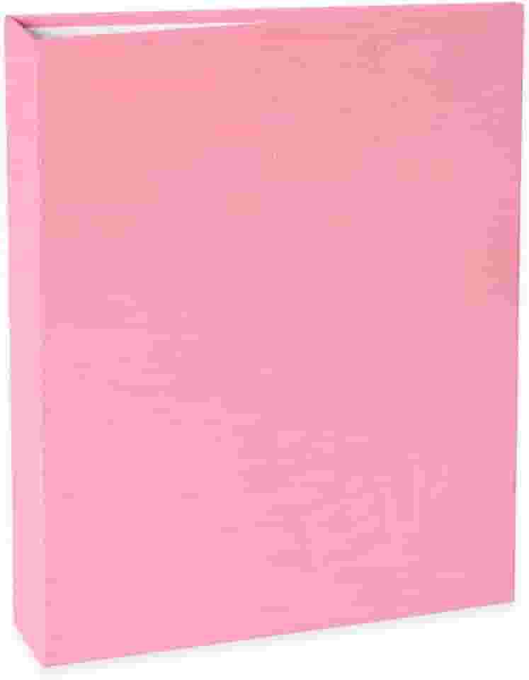 Álbum de fotos Ical. encadernação tradicional. para 120 fotos 10x15cm - envelope plástico transparente - linha Cores - modelo rosa texturizado - 170