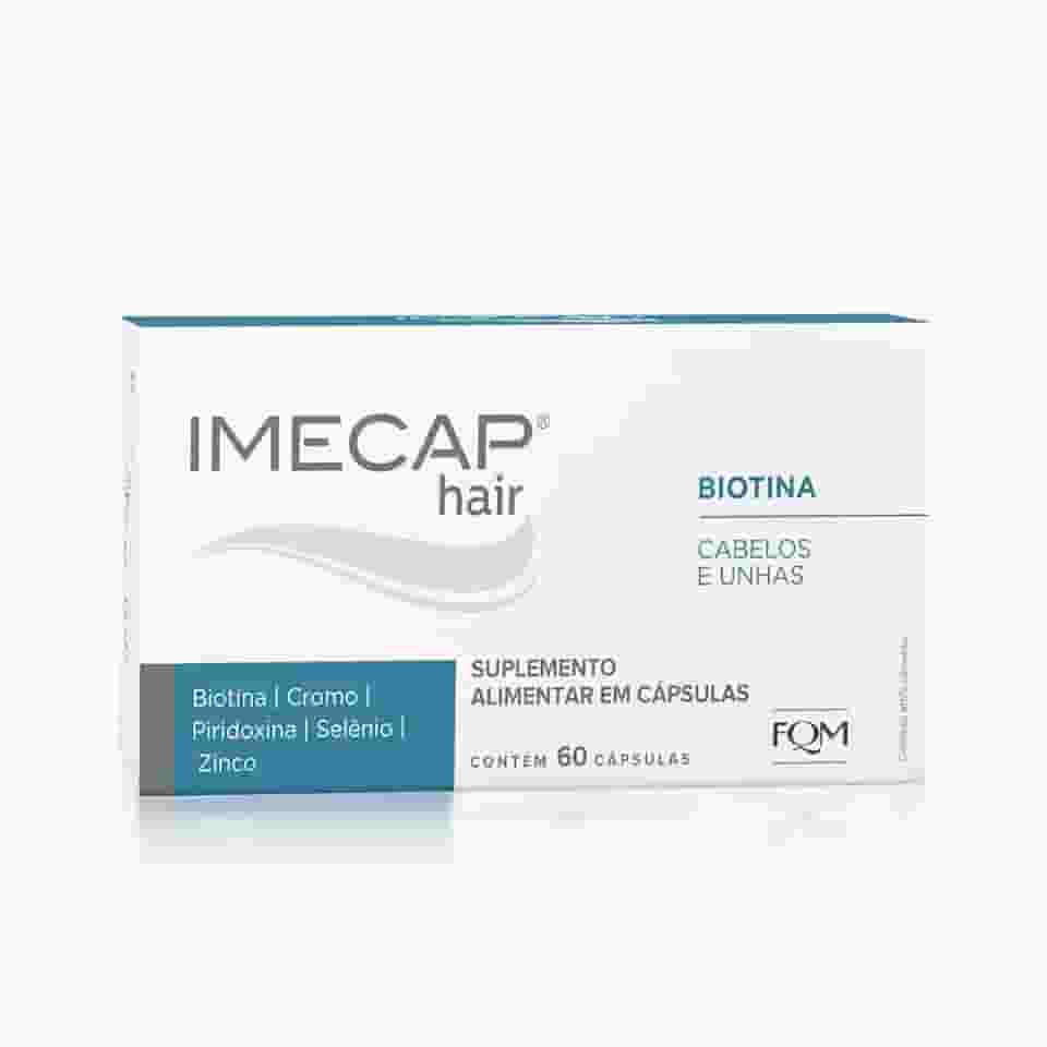Imecap Hair 60 Cápsulas - Vitaminas para Cabelos e Unhas com Biotina