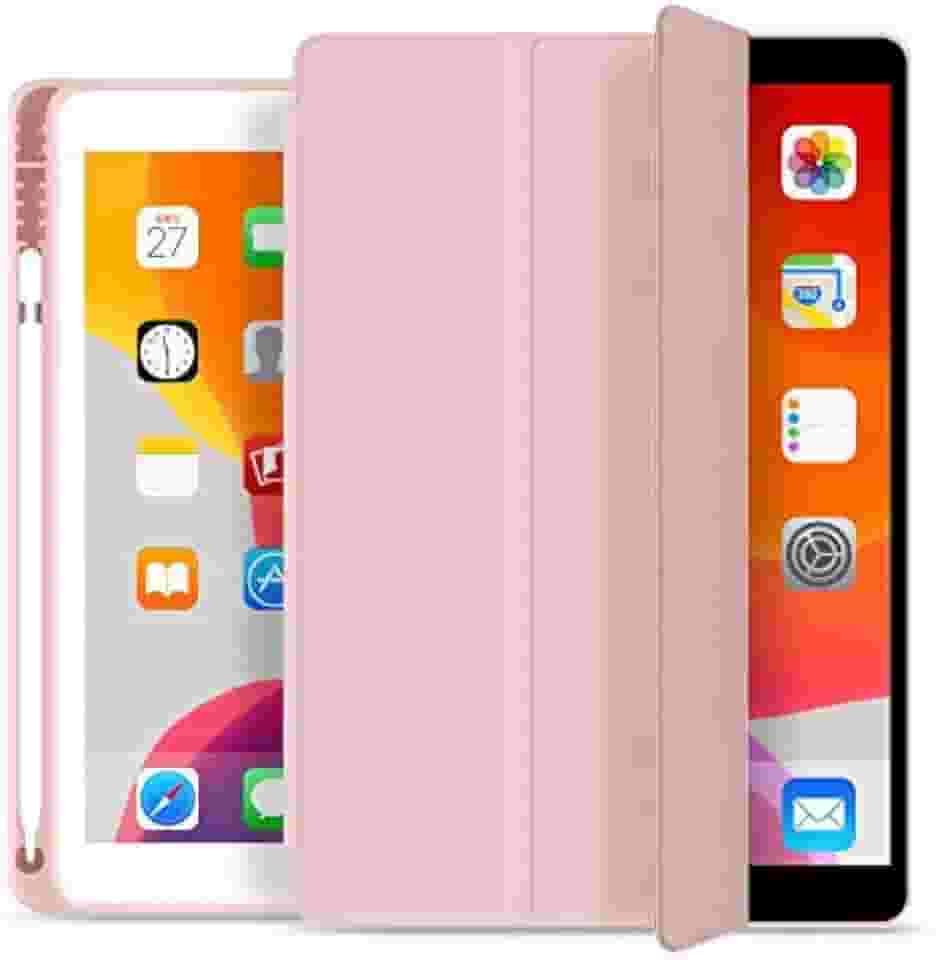 WB Capa iPad 7a, 8a e 9a Geração 10.2″ - Premium Slim Antichoque com Compart. para Pencil - Rosa
