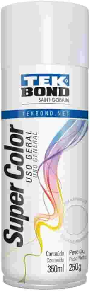 Tinta Spray Branco Brilhante Aerossol TekBond Uso Geral 350ml/250g