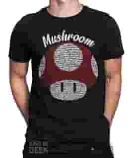 Camiseta Mario Bros Cogumelo Game Geek Retrô Clássico Anos80