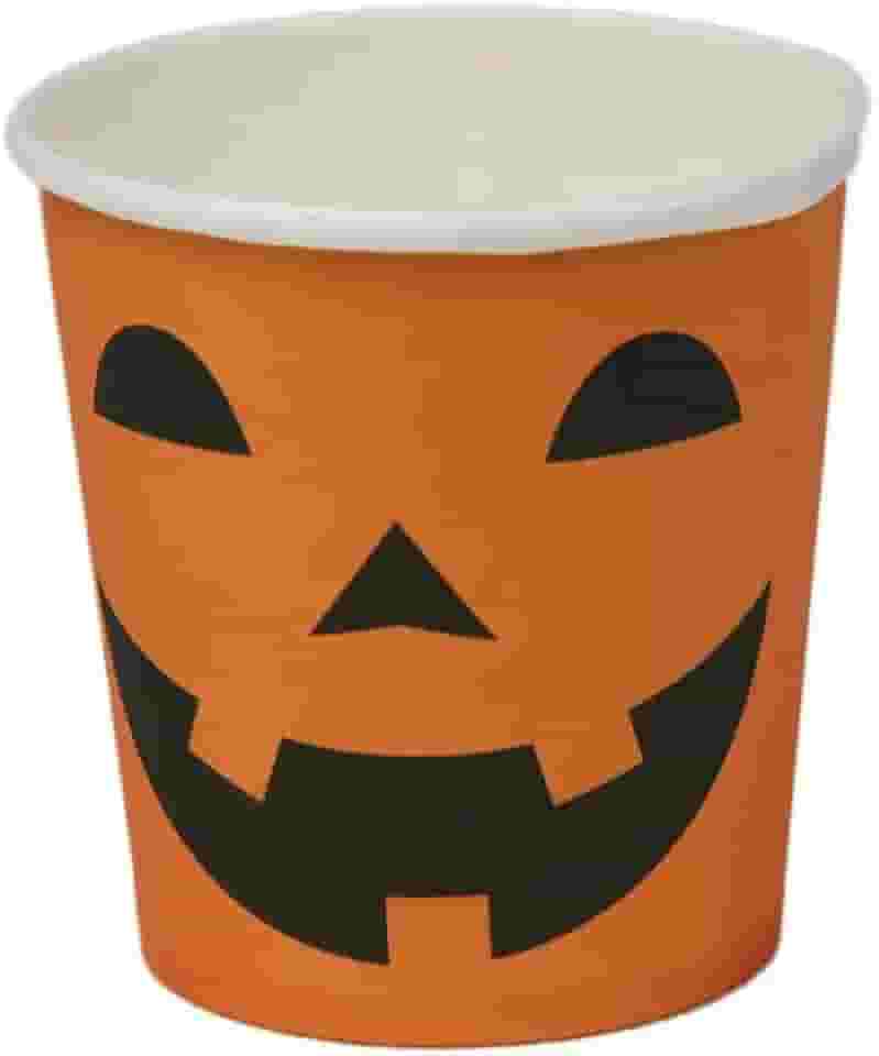 Copo Descartável Halloween Abóbora 210ml Com 20 Unidades
