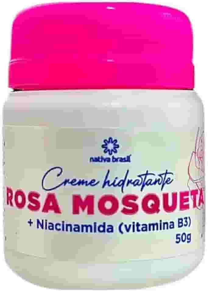 Creme Hidratante Rosa Mosqueta com Niacinamida, 50g, Clareia Manchas e Rejuvenesce