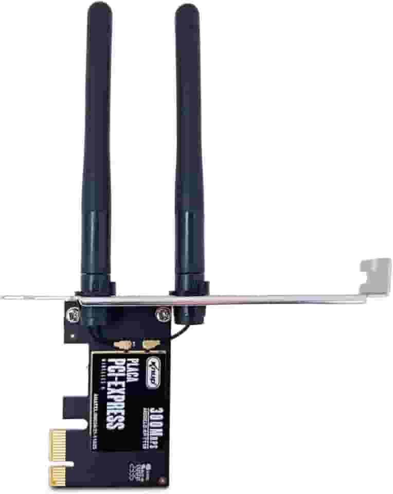 Placa De Rede Wireless Pci Express Wi-Fi De 300 Mbps Duas Antenas Conexões Simultâneas Compatível Com Windows Linux