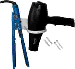 Suporte De Parede Para Secador De Cabelo e chapinha (Branco)