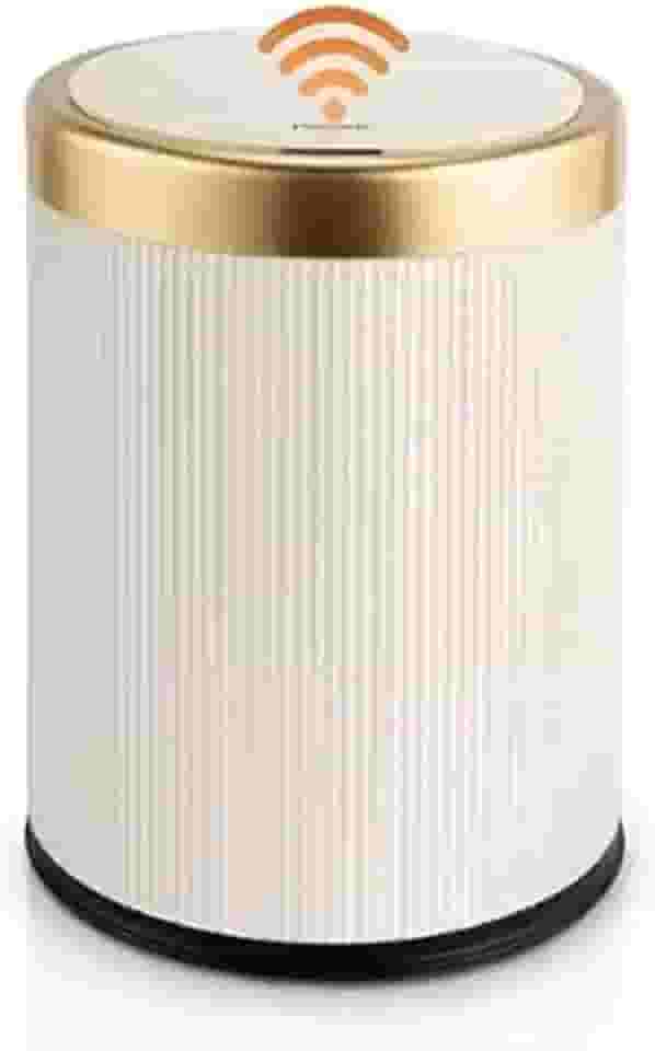 Lixeira com Tampa Inteligente Sensor Automático Aproximação, 10 Litros, Abertura sem Toque, 27,5 x 23,5 cm (Branco)