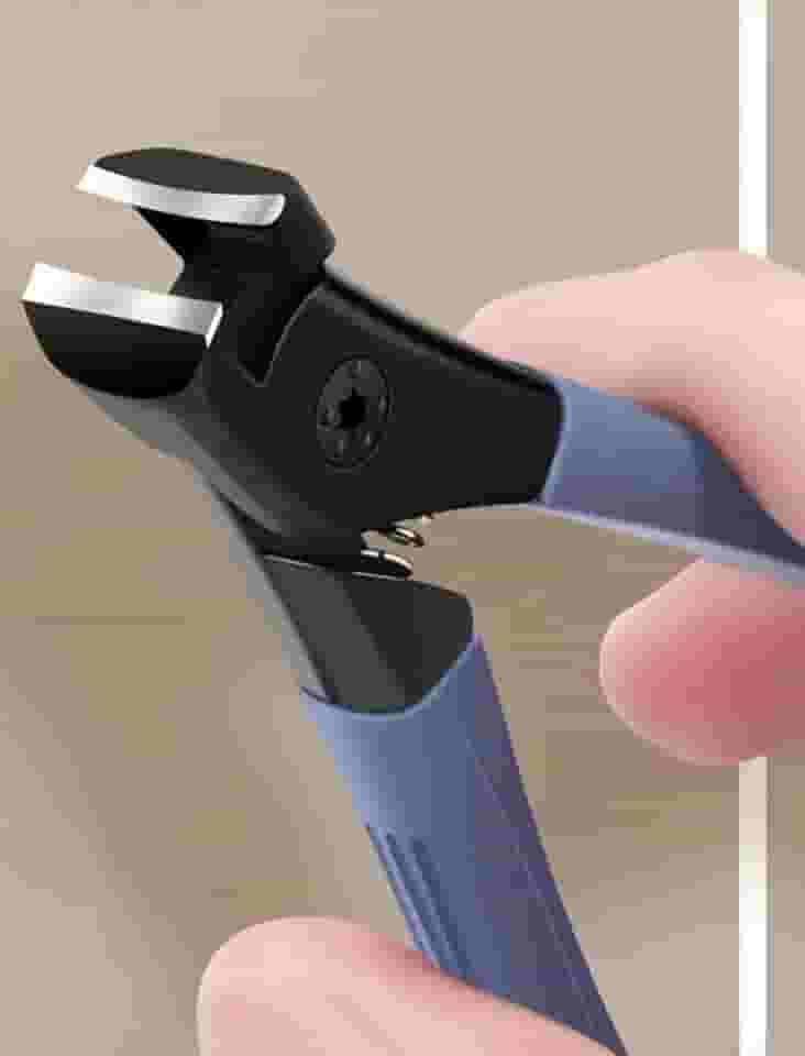 1 cortador de unhas profissional de aço inoxidável com capa anti-respingos - aparador afiado para unhas grossas e largas - perfeito para homens e idosos, azul