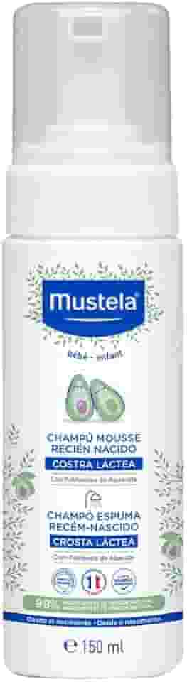 Mustela Shampoo Recém-Nascido 150 Ml - Xampu Textura Espuma Previne E Elimina A Crosta Láctea Dos Bebês - Vegano Feito Com 99% De Ingredientes De Origem Natural E Com Fórmula Biodegrável