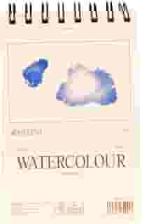 Hartem - Papel aquarela | Bloco de arame com 20 folhas | Peso de 300 g/m2 | Tamanho A6 (14,8 x 10,5 cm) - Papel de artista para adultos e estudantes - aquarelas, mídia mista, marcadores e diário de