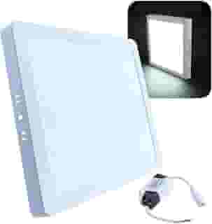 Painel Plafon LED de Sobrepor 25W Quadrado 29x29cm Slim, 6500K, Estrutura Metálica – Luz Branca Fria