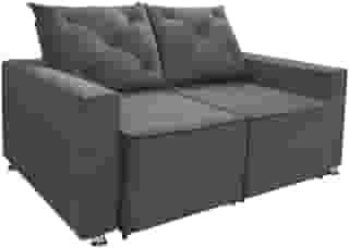 Sofá Retrátil e Reclinável 2 lugares Bariloche Suede Cinza Speciale Home