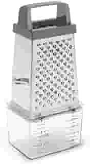 Brinox - Ralador 4 Faces Com Coletor Top Pratic, 20,5 Cm - Aço Inox