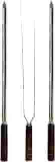 Kit 3 Espetos Artesanais Inox P/Churrasco