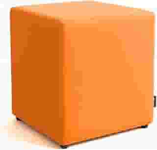 Puff Banqueta Quadrado Cubo Assento Decoração Conforto Eventos Comodidade Sala Quarto (Laranja Corino)