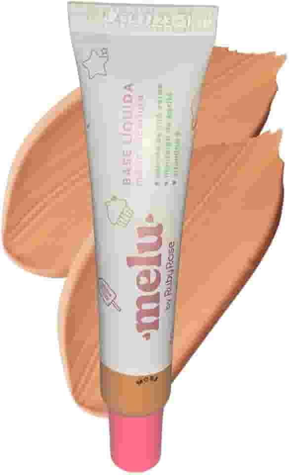Base Líquida Melu: cobertura Média, Acabamento Natural e Pele Perfeita Cor MC 53