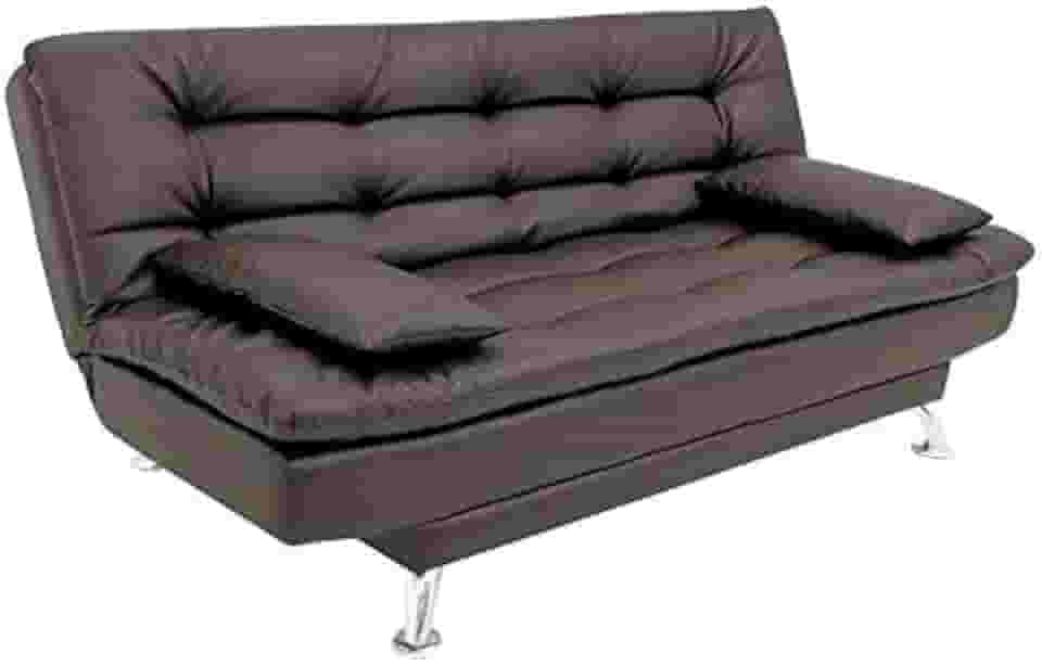 Sofá-Cama 3 Lugares Casal Premium Café