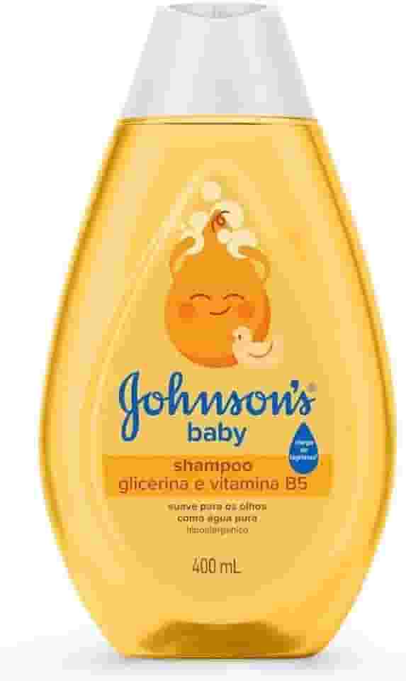 Shampoo Johnson's Baby de Glicerina 400 ml suave para os olhos como água pura hipoalergênico