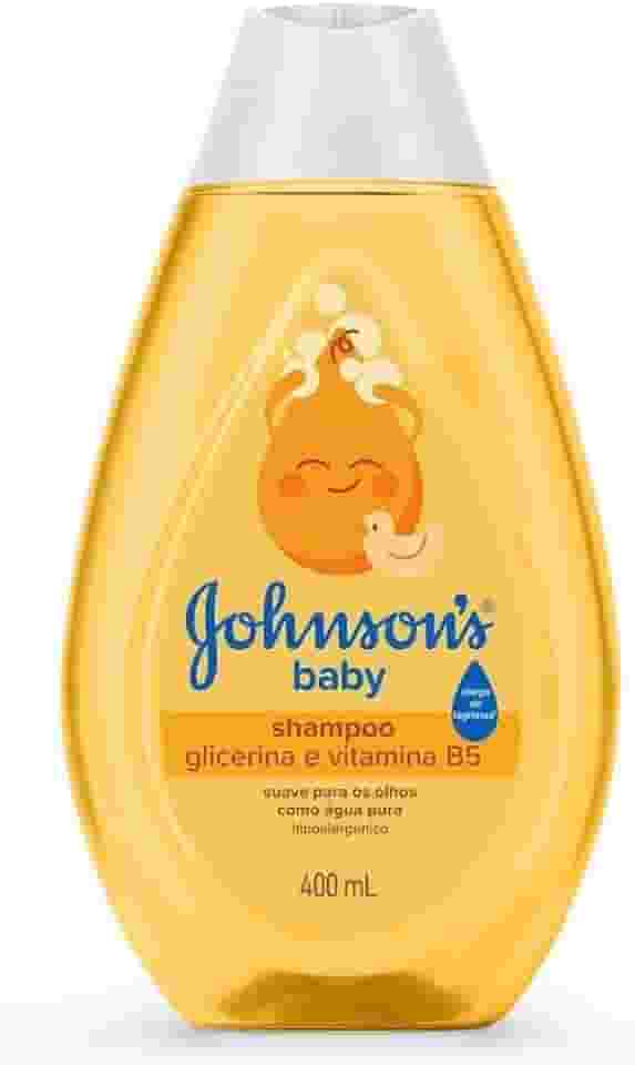 Shampoo Johnson's Baby de Glicerina 400 ml suave para os olhos como água pura hipoalergênico