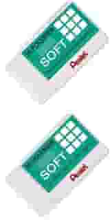 Pentel Borracha Hi-Polymer Eraser Soft Branco Grande Kit 2 unidades SM/ZES05-2
