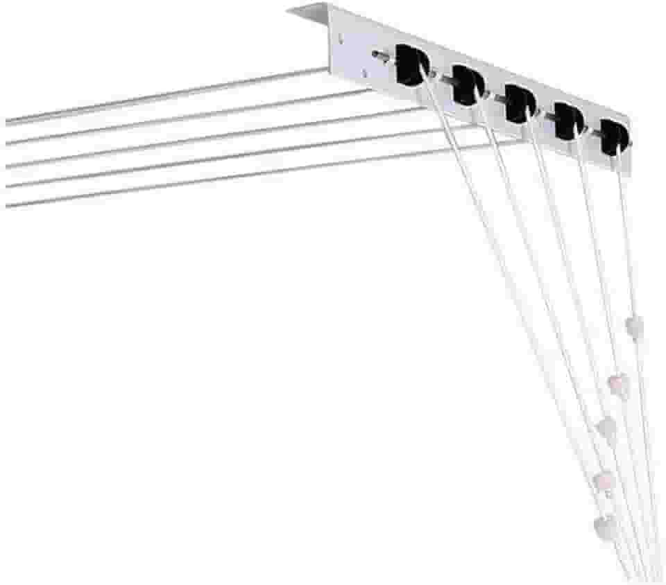 Varal de Parede 5 Cordas Independentes Teto Polimax 3,5m Aço