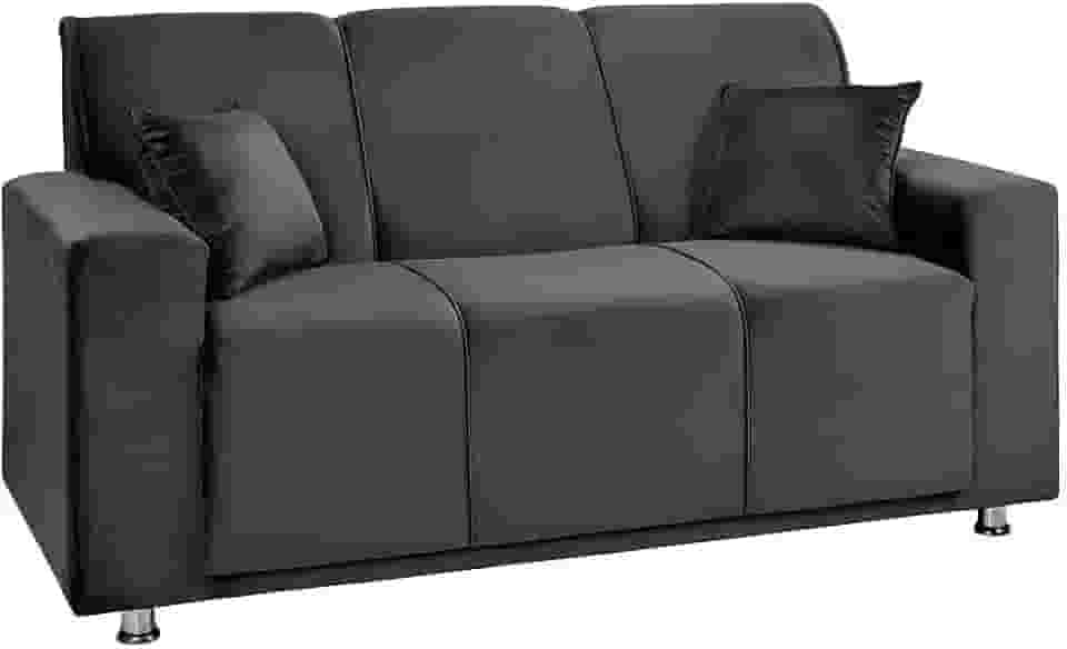 Sofá 3 Lugares Fixo Tokyo Veludo Speciale Home