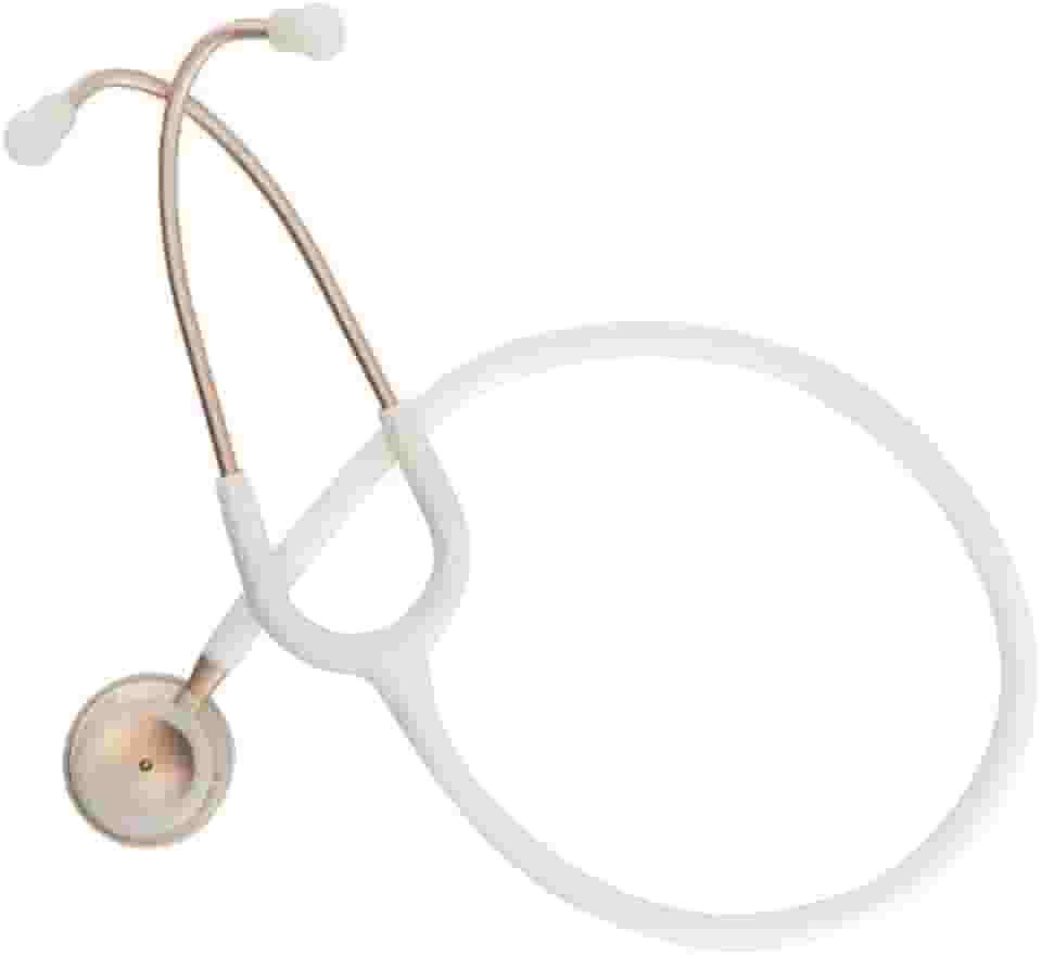 Estetoscópio MD Spirit Pro Lite II Adulto Branco Acabamento Dourado