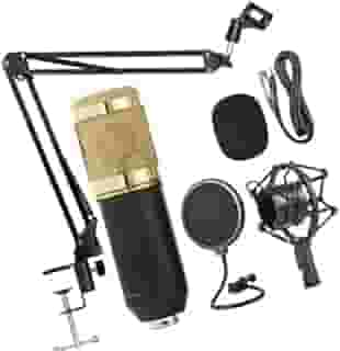 Imports Microfone Condensador Bm800 + Pop Filter + Aranha + Braço Articulado 4051
