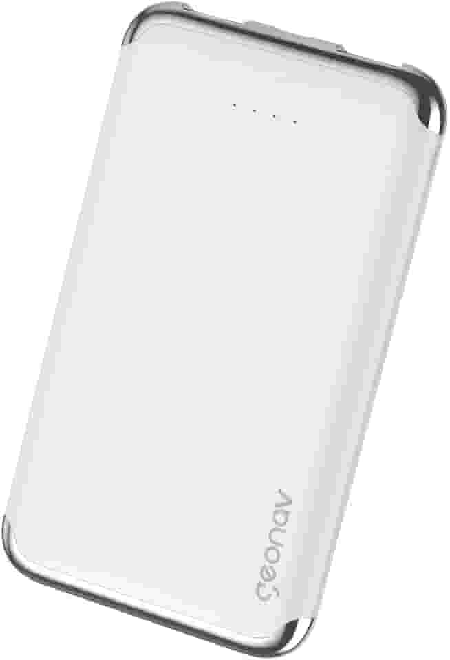 Geonav Power Bank, Carregador Portátil Universal 6.000mAh, 2 portas USB 2.1A, Led Indicador de bateria, PB6KWT, Branco