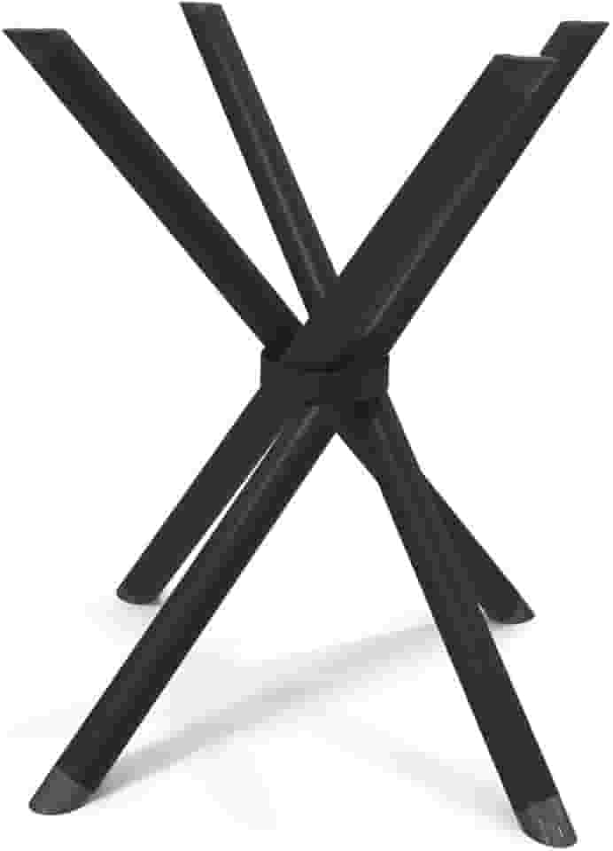 Base de Mesa Pé Aço Preta Reforçada Mesa Redonda ou Quadrada 4 Lugares