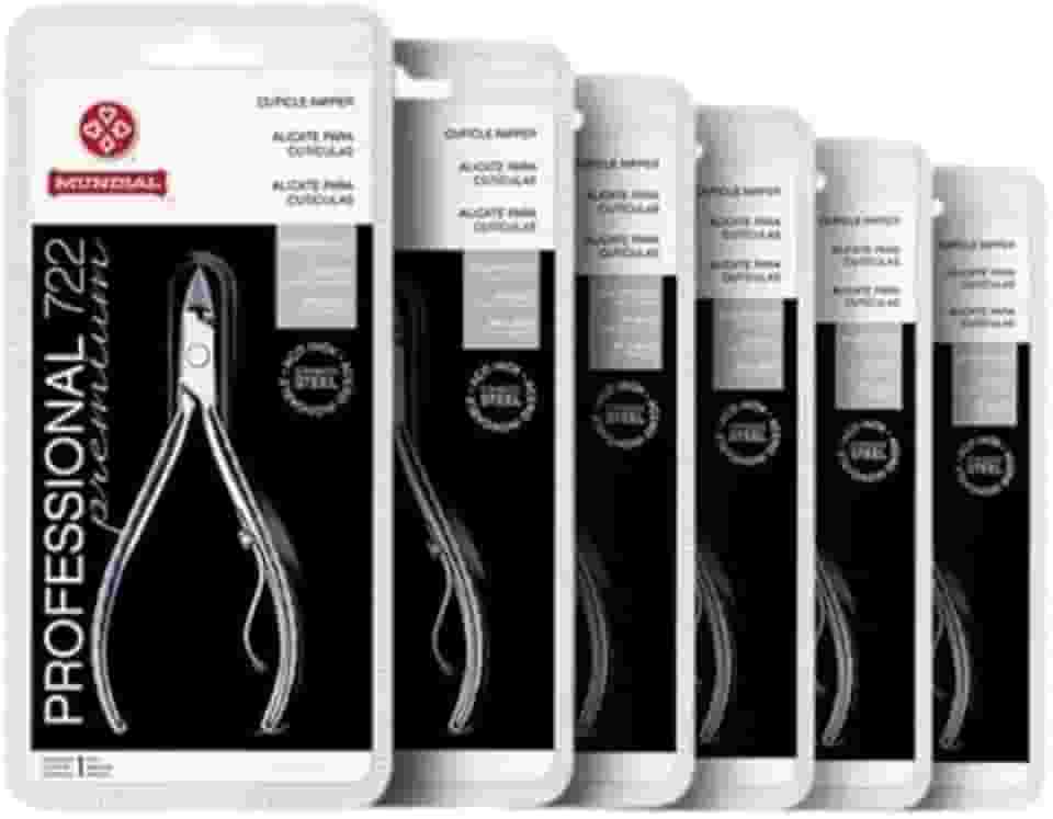 Kit 6 Alicates de Cutícula 722 Mundial Profissional