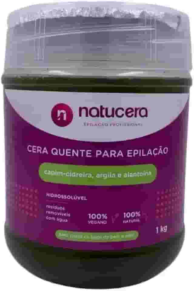 Cera Epilatória Hidrossolúvel, Aroma de Capim Cidreira, 1kg, para Depilação Profissional