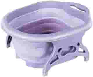 Bacia Dobrável Alivia Dores Para Os Pés C/Hidromassageador (Roxo)