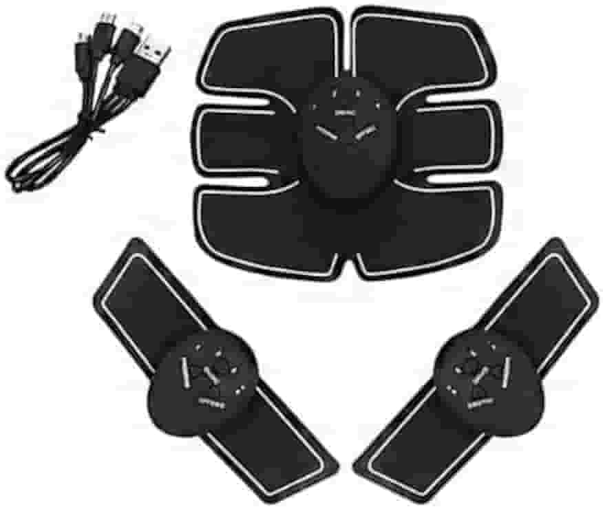 Tonificador Muscular Abdominal EMS | Estimulador Elétrico para Definição e Queima de Gordura | Aparelho de Ginástica Passiva Bivolt (110v/220v) | Treino em Casa para Abdômen Definido