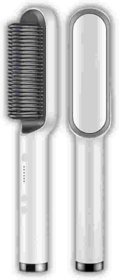 Escova Alisadora 3 em 1 Bivolt – Tecnologia de Íons | Para Todos os Tipos de Cabelo, Antifrizz e Modeladora Rápida