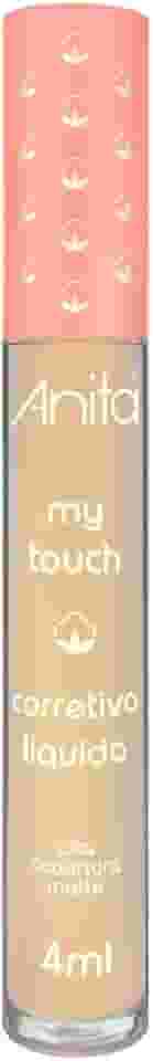 Corretivo Líquido Matte Anita My Touch Nº 0 Claro - Alta Cobertura e Longa Duração para Peles Claras - Maquiagem Profissional