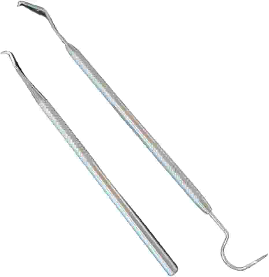 Kit Profissional de Limpeza Dental Sonda e Extrator de Tártaro Aço Inox Autoclavável