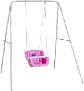 Balanço Infantil Com Suporte Para Apartamentos E Áreas Lazer (Rosa)